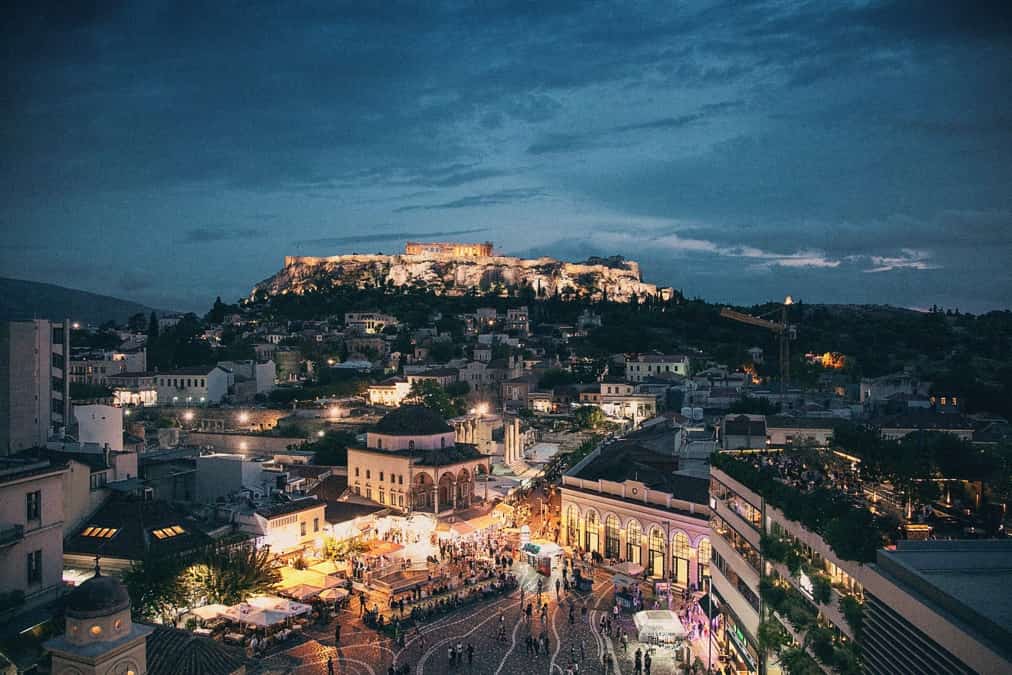 athens bike tour night